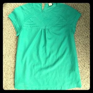 J. Crew Teal Small Short-sleeved Blouse